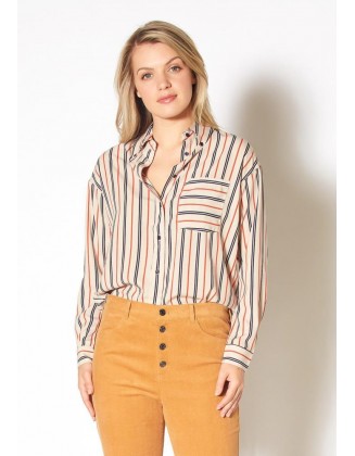Button Up Multi Stripe Shirt
