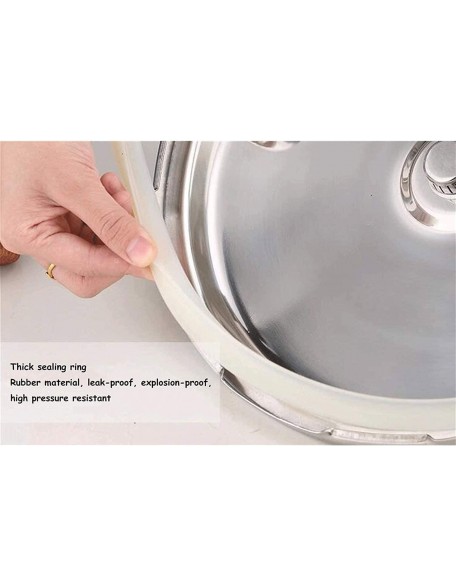 304 Stainless Steel Thickened Explosion-proof Pressure Cooker Cooker Commercial Hotel Gas-fired Induction Cooker General 22L, 30L, 40L (Size : 22L)