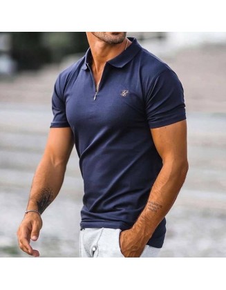 Casual Mens Solid Polo Shirt