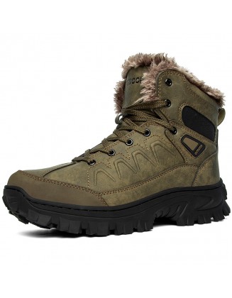 Men's Outdoor Winter Plush Tactical Boots
