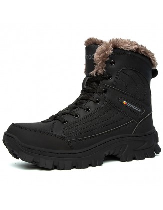 Men's Outdoor Winter Plush Tactical Boots