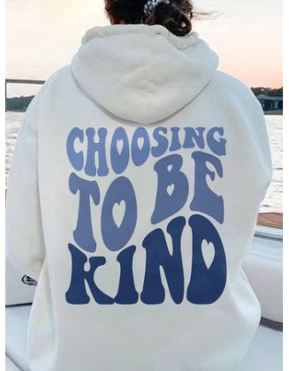 Choosing To Be Kind Printed Women's Casual Sweatshirt