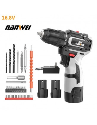 25N.m Brushless Drill Set | Best Handheld Drill | 16.8 V Battery Operated Drill - NANWEI