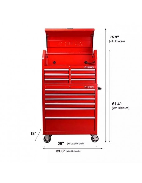 36 in. 12-Drawer Tool Chest and Cabinet Combo