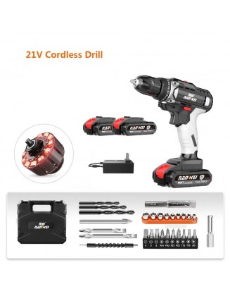 30N.m Best Cordless Drill | Best Home Tool Kit With Drill | 21 V Cordless Drill With Light - NANWEI