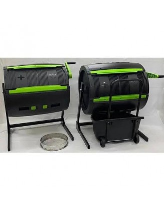 2 – RSI Maze 65 Gallon Composters with 1 Cart and 1 Sifter – Plastic
